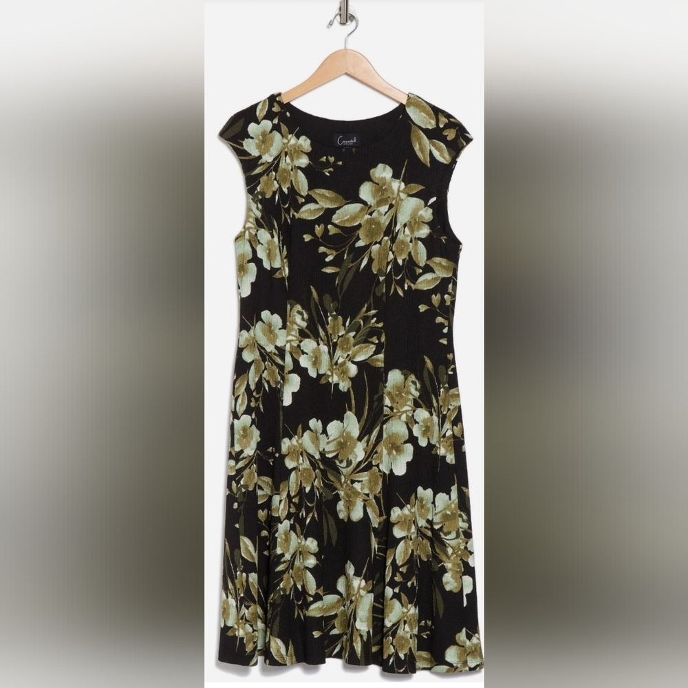 #123 - Connected Apparel Cap Sleeve Fit And Flare Dress Size 12 NWT - Picture 2 of 3